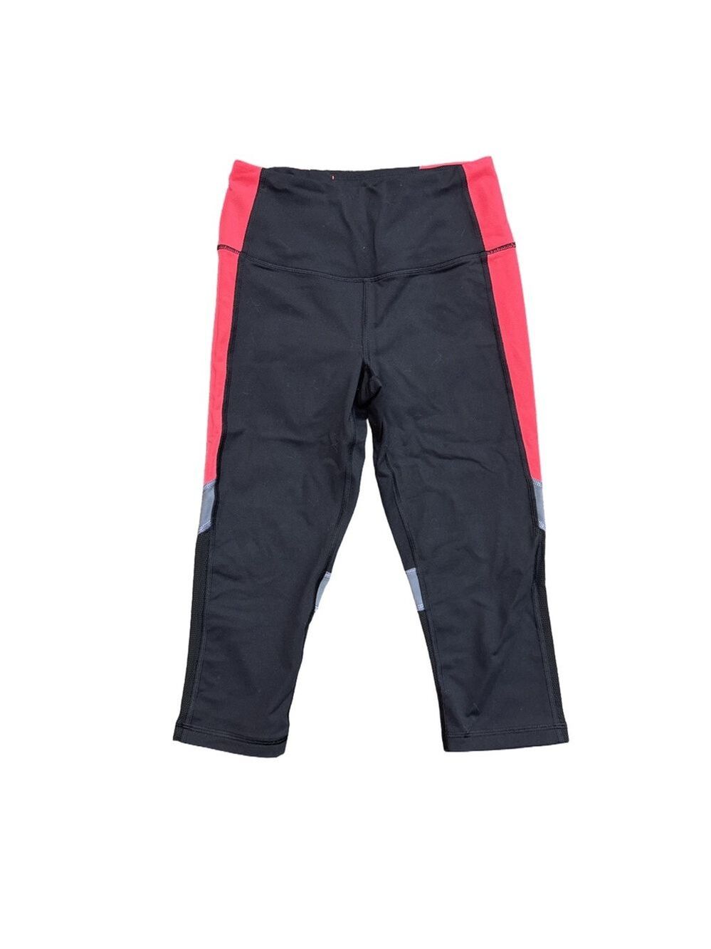 Victoria's Secret Crop Leggings Black and Orange XS